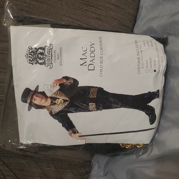 Kids Mac Daddy Costume - Black and Gold - Picture 1 of 2